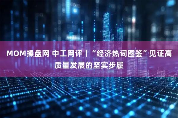 MOM操盘网 中工网评丨“经济热词图鉴”见证高质量发展的坚实步履